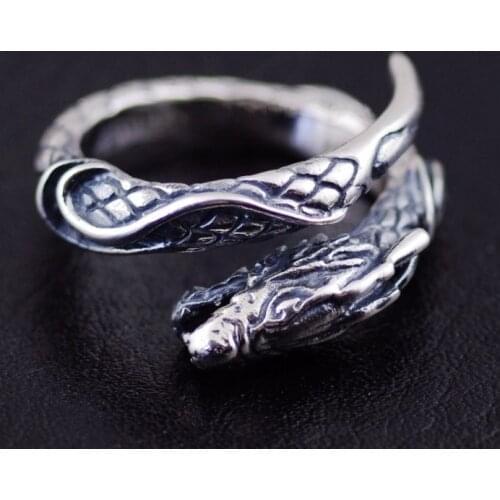 New pure s925 Silver Man open ring pinky ring thai silver ring