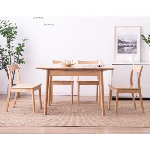 Japanese-style Pure Solid Wood Dining Chairs Home Furniture Kitchen Restaurant Chair Simple Living Room Bedroom Backrest Chair