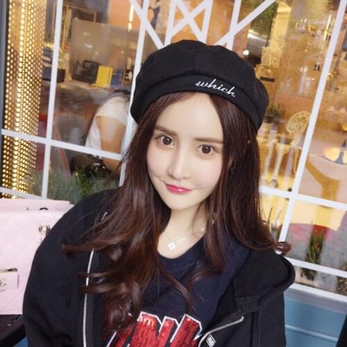 Winter Autumn Hairy Beret Hats Women Girls Painter Berets Hat Womens French Style Female Octagonal cap Cotton Warm