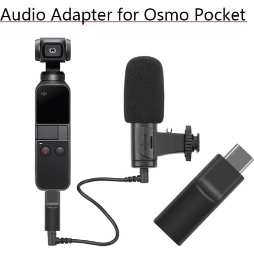 Supports External 3.5 MM Microphone Audio Adapter Self-timer Record Video Adapter for DJI Osmo Pocket 2 Extension Accessories