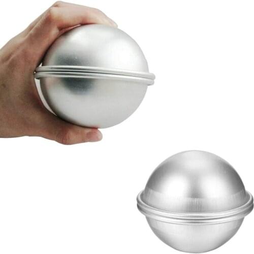 DIY Aluminum 2 Sets 4 Pieces Jewelry Balls-Oversized Metal Bath Bomb Mould-Manufacturing Diameter 9 cm/3.5 Inch