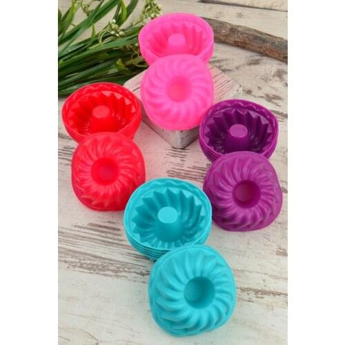 Royelia Silicone Hearth-Shaped Muffin Cup Tube Pan Cake Mold Dariole 2020 New Year Gift Christmas