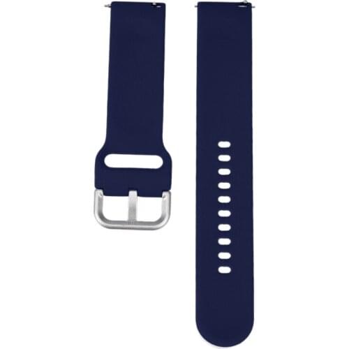Silicone Watch Strap 20mm Pure Color Waterproof Sport Watch Band For Smart Watch Replacement Bracelet Wrist With Plastic Buckle