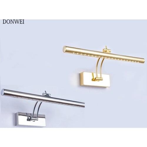 DONWEI LED Mirror Light 40CM 5W / 55CM 7W AC85-265V Modern Cosmetic Stainless Steel Wall Lamp Bathroom Mirror Front Light