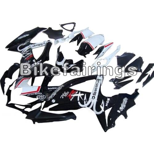 Complete White Black Casing Fit For Suzuki 08 09 10 GSXR600 GSXR750 K8 2008 2009 2010 ABS Injection Plastic Covers
