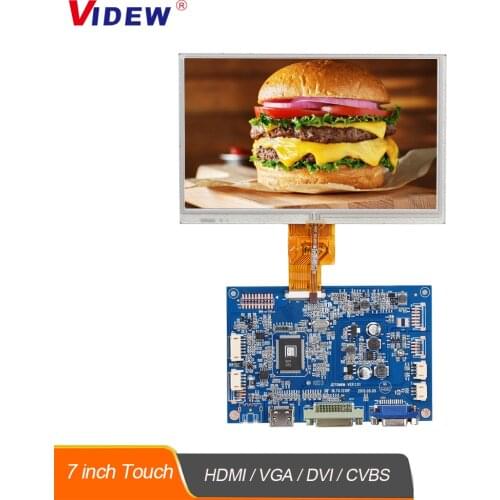 VIDEW 7 Inch TFT Touch LCD Screen Driver Board Module for Video Doorbell Monitor HDMI VGA CVBS Input
