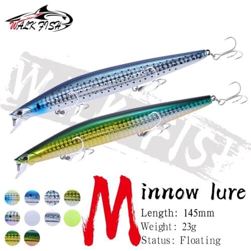 WALK FISH 1PCS Floating Minnow Fishing Lure 145mm/23g Brand Lure Artificial Hard Wobblers For Bass Trout Pesca Accessories