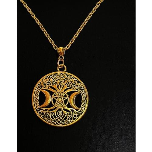 Wicca Pentagram Necklace&Religious Jesus Cross Necklace&Sun Moon Necklace&Sunflower Necklace&Spartan Necklace&Golden Necklace