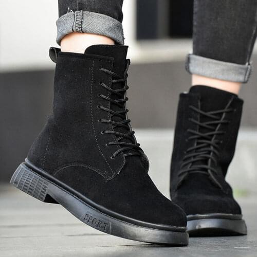 2021 NEW Ankle Boots Suede Leather Women Flat Platform Short Boots Ladies Shoes Fashion Autumn Winter Boots