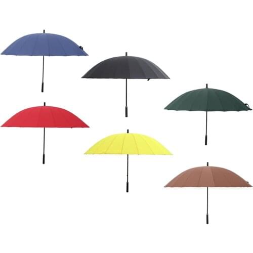 Classic Large Rubber Handle Wedding Outdoor Umbrella for Women Men Ergonomic Handle Sun Rain Windproof UV Protector Umbrella