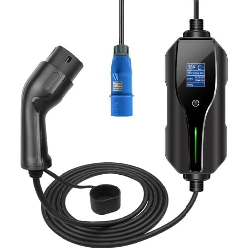 10 Meters Long EV Cable Charge Mobile Charger 32A EVSE Portable for Electric Car Goods Type 2 Type 1,CEE Plug 220V-240V