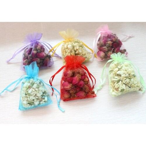 2pcs Natural Dried Rose Jasmine Lavender Sachet Bag Aromatherapy Wardrobe Desiccant Sachet Car Room Air Refreshing Lasting