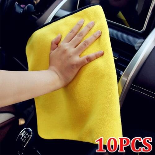5/10 PCS Square Super Absorbent Car Wash Cloth Microfiber Towel Car Maintenance Polishing Car Clean