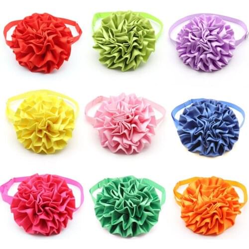 50 Pcs Pet Dog Grooming Product Flower Style Dog Cat Bow Ties Adjustable Pet Dog Collar Accessories For Medium Dog Pet Supplies