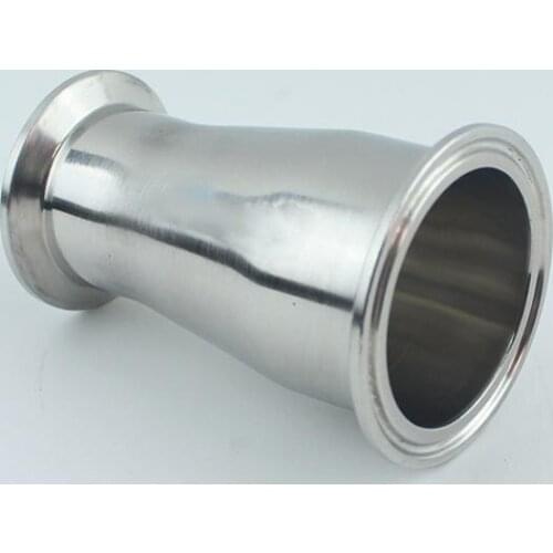 89mm to 76mm Pipe OD 3.5" to 3" Tri Clamp Reducer SUS 316L Stainless Sanitary Pipe Fitting Homebrew