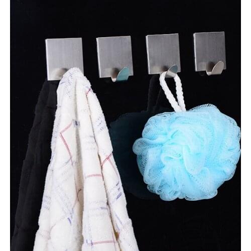 Free shipping Bathroom 4pcs 304 Stainless steel Strong waterproof Clothes hook Robe hook