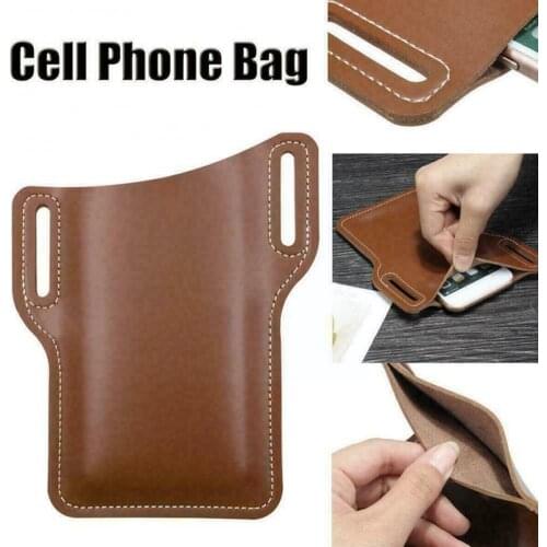 PU Leather Cell Phone Bag Mobile Phone Holster Protective Hanging Outdoor Case Cover Clip Anti-loss For iphone Belt Waist B H4N3