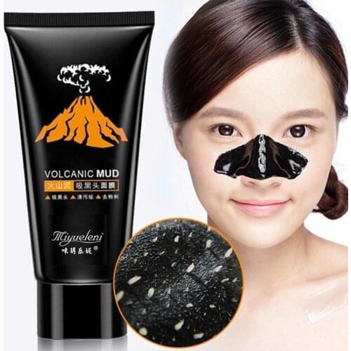 Black Head Mask Volcanic Mud Dead Skin Remove Shrink Mask Nose Film Type Acne Pull Black Head Spot Pores Dropshiping Suck