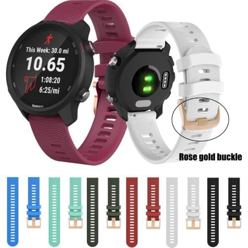 Colorful 20mm WatchBands strap for Garmin Forerunner 245 245M 645 Music vivomove 3 HR Sport silicone Smart watchband Bracelet