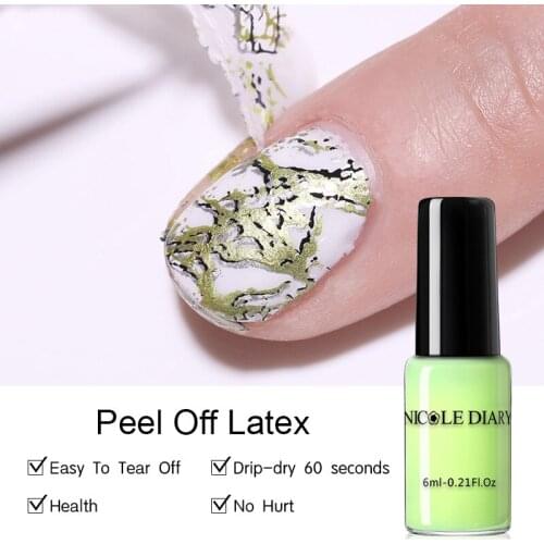 DIARY 6ML Peel Off Liquid Tape Odor-free Nail Edge Skin Care Liquid Nail Art Gel Latex Edge Protection Easy Removing Tool