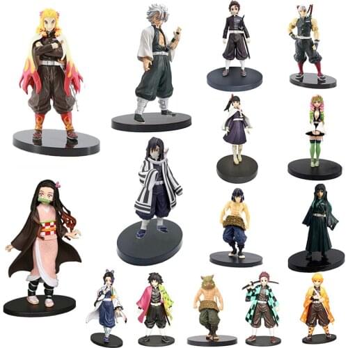 Anime 16CM Demon Slayer Kimetsu no Yaiba figure Kamado Tanjirou Action Figure Agatsuma Zenitsu Nezuko Warrior PVC Model Toys