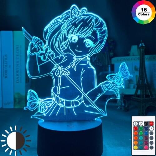 Anime Demon Slayer Tsuyuri Kanawo Figure Led Night Light for Girls Room Decor Nightlight Kimetsu No Yaiba Gift Table 3d Lamp