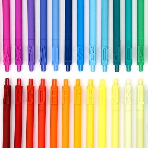 Kaco Gel Pen with Letter Number Free Combination Black Ink 0.5mm Children Student Unique Writing Pens School Office Supplies