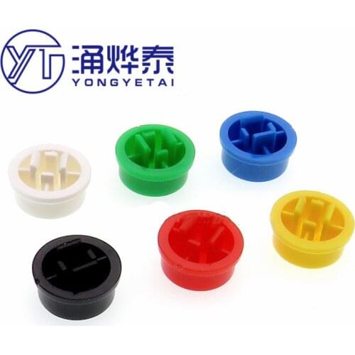 YYT 20PCS Round button cap Switch cap B3F Round switch cover 12*12*7.3 Switch button cover