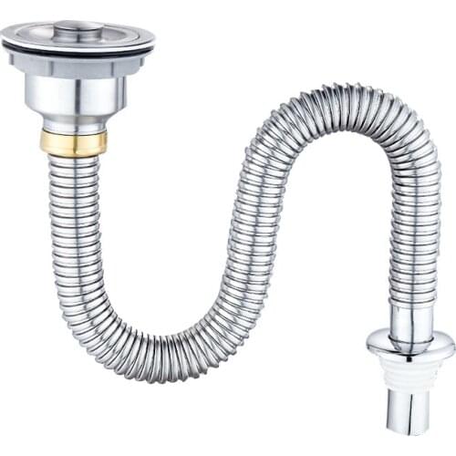Kitchen Stainless Steel Sink Stopper Single Sank Sink Drain Pipe Bathroom Sewer Accessories Kitchen Basket
