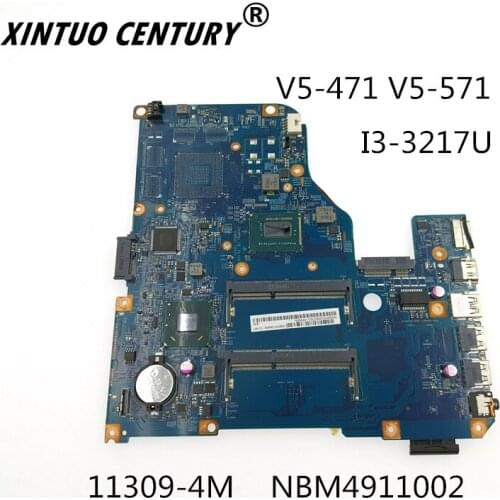NBM4911002 11309-4M Para ACER Laptop V5-571P Motherboard Com I3-3217U 48.4TU05.01M M4911.002 100% Testado Navio Rápido
