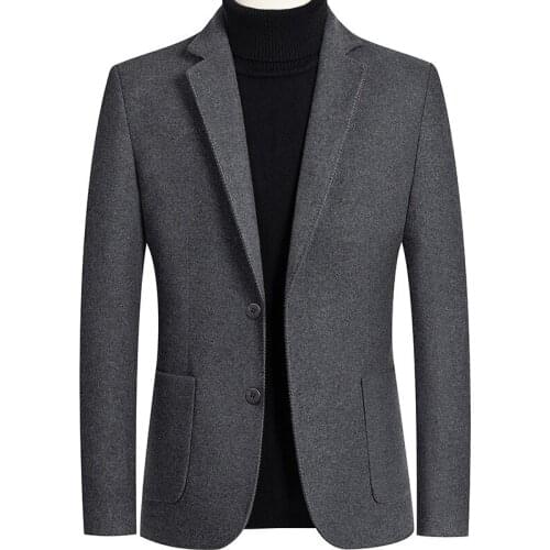 Nice New Spring Mens Wool Blends Suit Men High Quality Autumn Woolen Suit Jacket Business Casual Office Male Suit Coat Tops