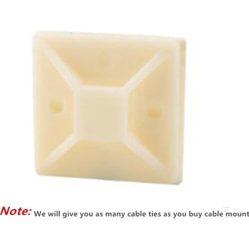 New High quality 50/100pcs 30x30/40*40mm Self Adhesive Cable Wire Zip Tie Mounts Mounting Base Clamps Clip