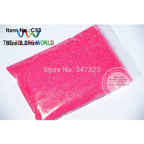 Wholesale 0.2mm 008 size Shinning Neon Rainbown Pink Color Glitter Powder
