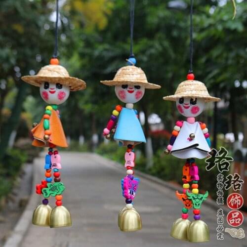 Wholesale--TOP COOL--10P Pocket CAR Bedroom wall mascot efficacious fortune Mascot Doll copper small bell lucky gift