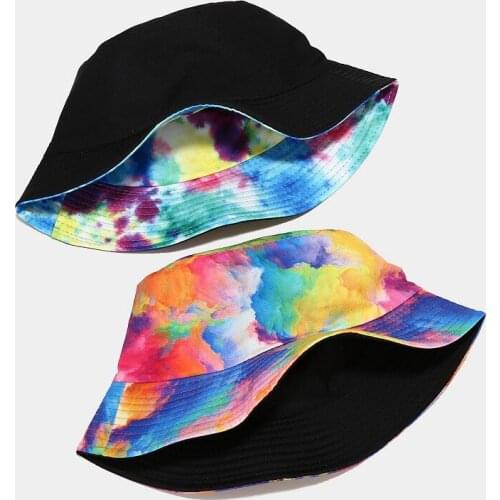 New colorful fisherman bucket hats men cotton caps for women girl panama double-sided sun beach hat spring summer autum winter