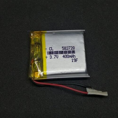 Rechargeable 582728 400mAh 3.7V Li-po Battery Li-ion Lithium Polymer Batteries for Q50 G700S K92 G36 Y3 Smartwatch MP3 Speaker