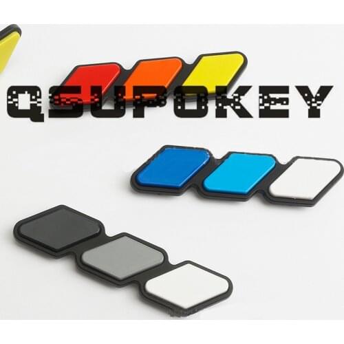 Suitable for BMW, Toyota, Audi, Ford front grille decoration car stickers, three-color small standard modified car stickers