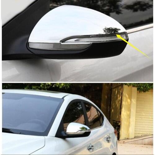 FIT FOR Hyundai ELANTRA 2016 2017 AVANTE CHROME SIDE DOOR MIRROR COVER REAR VIEW TRIM CAP OVERLAY REARVIEW MIRROR TRIMS