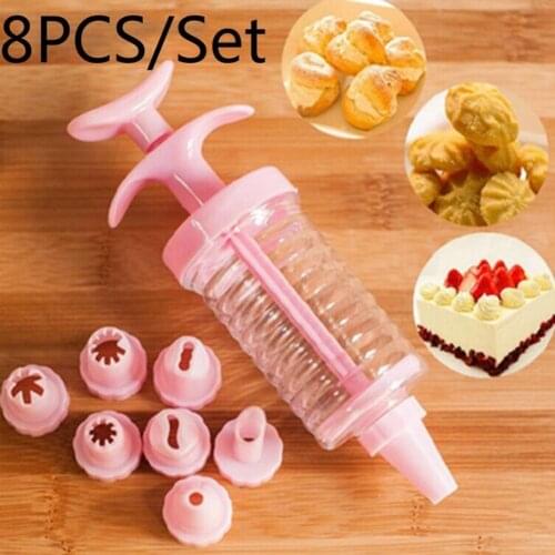 Durable Cookies Press Making Mold with 8 Cake Nozzles Non-toxic Tool Set