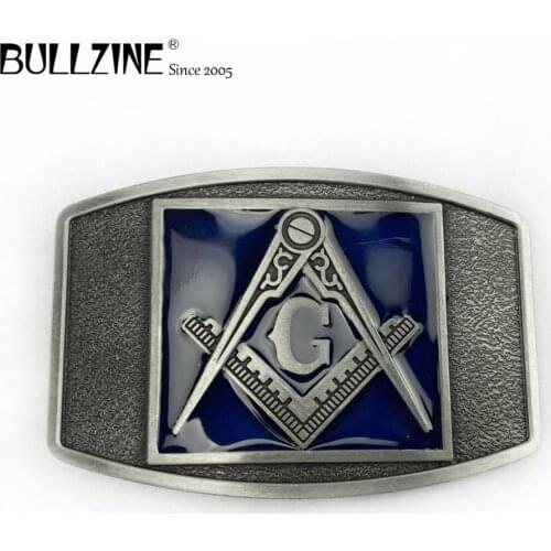 The Bullzine Mason belt buckle with pewer finish FP-02832 suitable for 4cm width belt