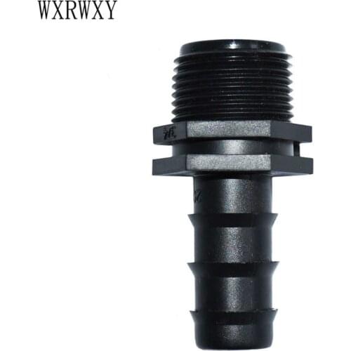 Wxrwxy HOSE barbed connector 1/2 Threaded connector 3/4 Straight Barrel 20 mm Hose Irrigation Adapter 20 pcs