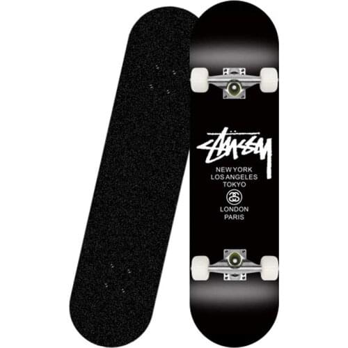 Skateboard 31.5" Complete Skateboard 7-Layer Maple Wood Skateboard for Youth Adult Beginner Kids Pop Pattern Skateboard,Heise