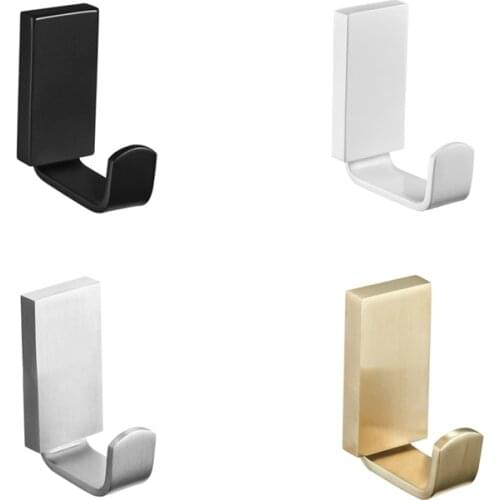 Modern Black Robe Hooks Stainless Steel Towel Robe Coat Cloth Bag Key Holder Hanger Wall Mounted Wall Hook