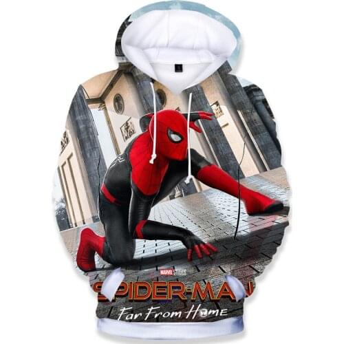 Disney Spider-Man 3D digital printing Hoodies 3-8 year old boys and girls Sweatshirts spring and autumn jacket sweater