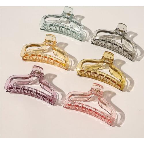 Clear Transparent Hair Claw Girls Hair Accessories Women Hair Crab Women Hair Ornaments Headwear Hairgrip Hairpins Clips