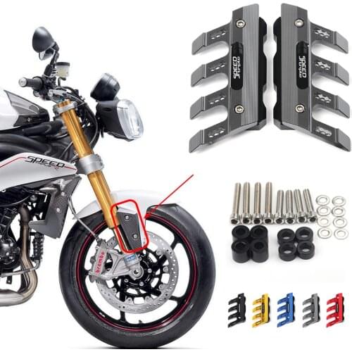 For TRIUMPH SPEED TRIPLE/R/ABS/rs Motorcycle Mudguard Front Fork Protector Guard Block Front Fender Anti-fall Slider Accessories