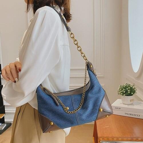 Luxury Women Small Denim Shoulder Messenger Bag High Quality Ladies Travel Crossbody Bags for Women Designer Female Handbags New