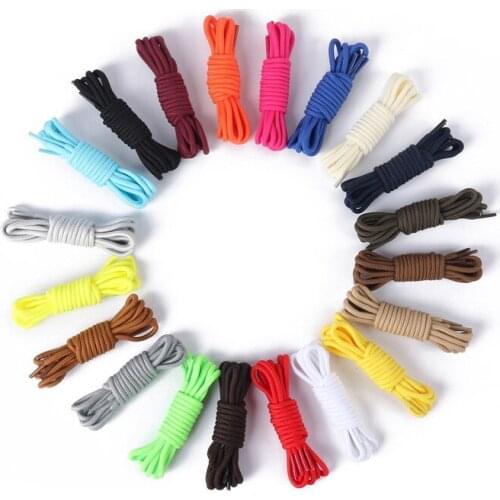 1 Pair Round Shoelace 8 Colors Fashion 90cm 120cm Rope Shoelaces Round Casual Sneakers Shoelaces Skate Boot Shoe Laces Strings