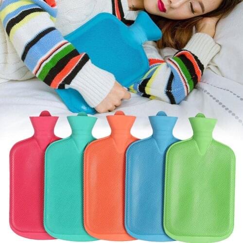 1PC 2000ML Hot Water Bottle Rubber High Density Winter Hand Warmer Thick Hot Water Bottle Girls Pocket Feet Hot Water Bag