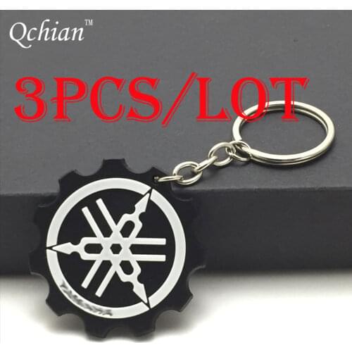 3pcs/lot Motorcycle Accessories Keychains for Men Gift Rubber Stainless Steel Key Chains Ring for Men Car Keyholder